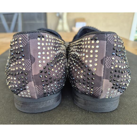 Steve Madden Men\'s Camo Rhinestone Loafers Slip-On Smoking Shoes Size 10 main image 4